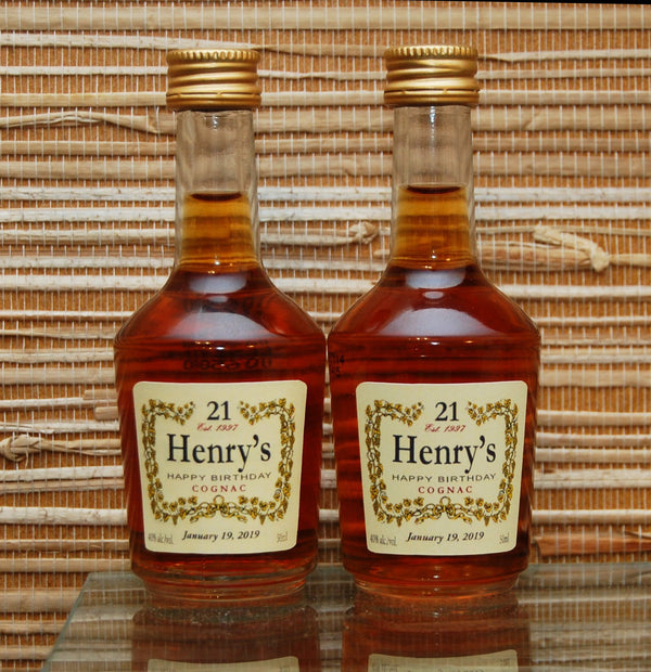 Hennessy label personalized birthday favors - Labelyourlife