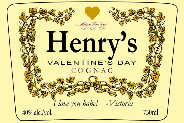 Hennessy Valentine's Gift Label - Labelyourlife