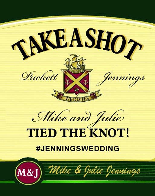 Jameson mini liquor bottles wedding favors labels - Labelyourlife