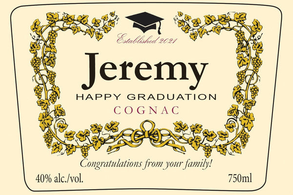 Personalized Hennessy Graduation Label - Labelyourlife