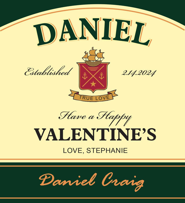 Personalized Jameson Valentine's Day labels - Labelyourlife