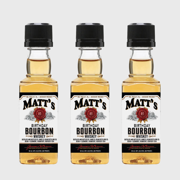 Personalized Jim Beam birthday shot labels - Labelyourlife