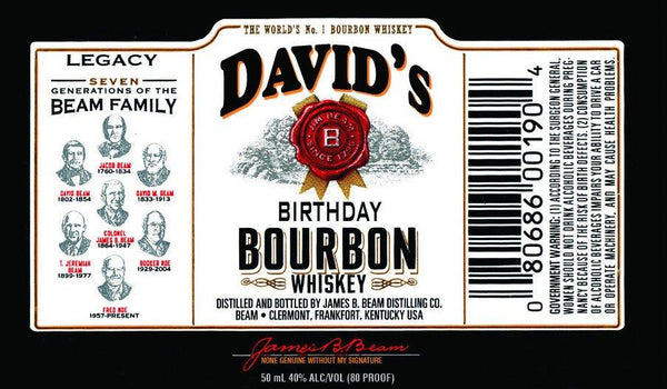 Personalized Jim Beam birthday shot labels - Labelyourlife