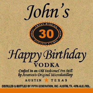 Personalized Tito's Vodka birthday party shot labels - Labelyourlife