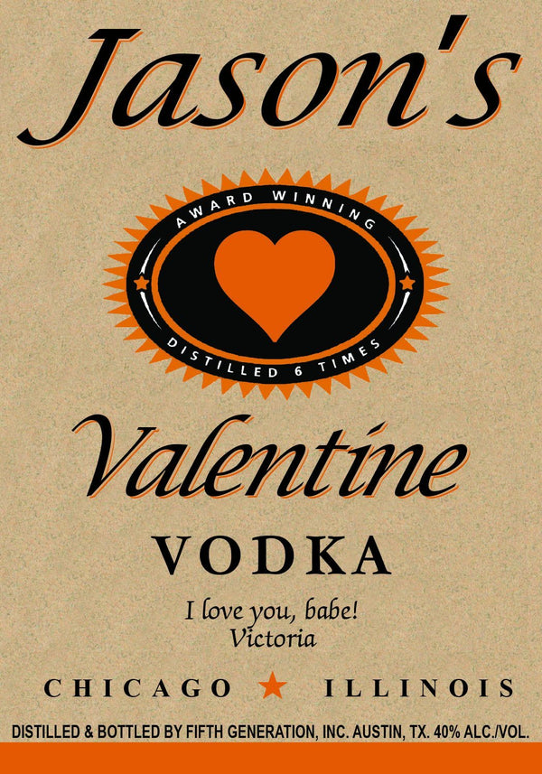 Personalized Tito's Vodka Valentine's Labels - Labelyourlife