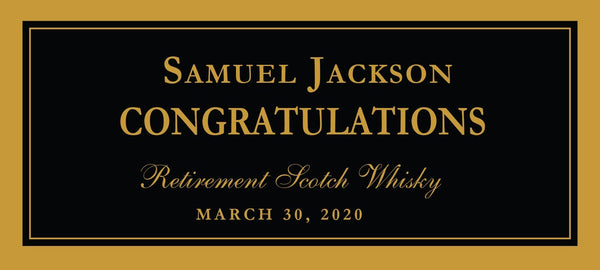 Retirement gift label for Johnnie Walker Black - Labelyourlife