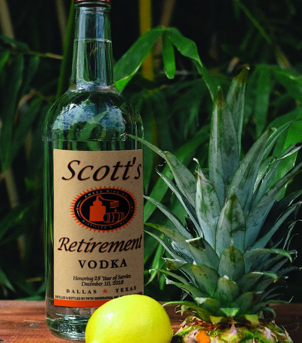 Retirement Tito's style gift labels - Labelyourlife