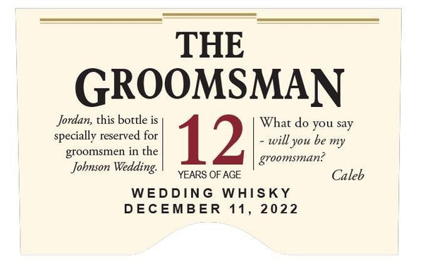 The Glenlivet Whisky Groomsman gift label - Labelyourlife