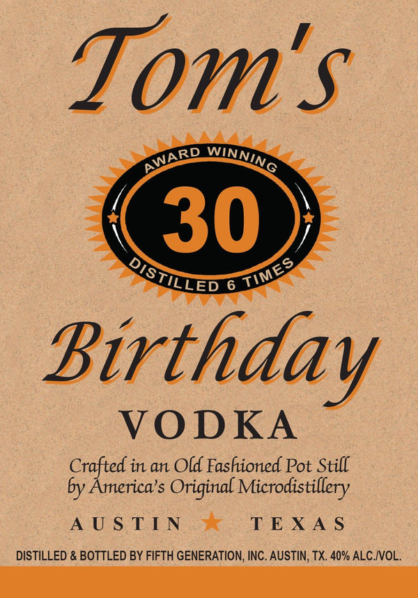 Tito's vodka style personalized birthday labels - Labelyourlife