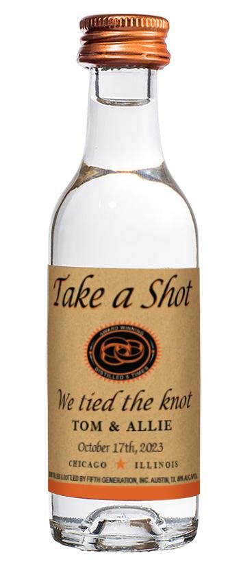 Wedding Favor Customized Tito's shot labels - Labelyourlife