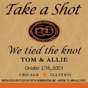 Wedding Favor Customized Tito's shot labels - Labelyourlife