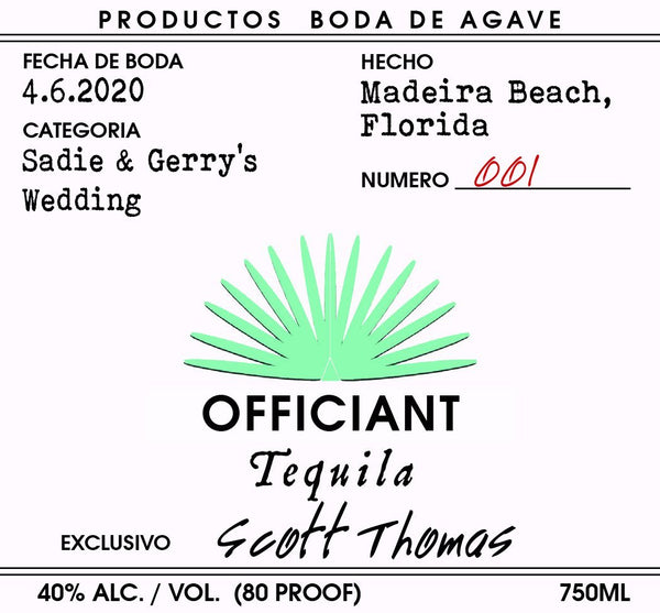 Wedding Officiant gift personalized Casamigos Tequila label - Labelyourlife