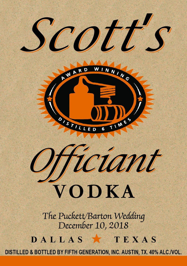 Wedding Officiant gift personalized Tito's Vodka label - Labelyourlife
