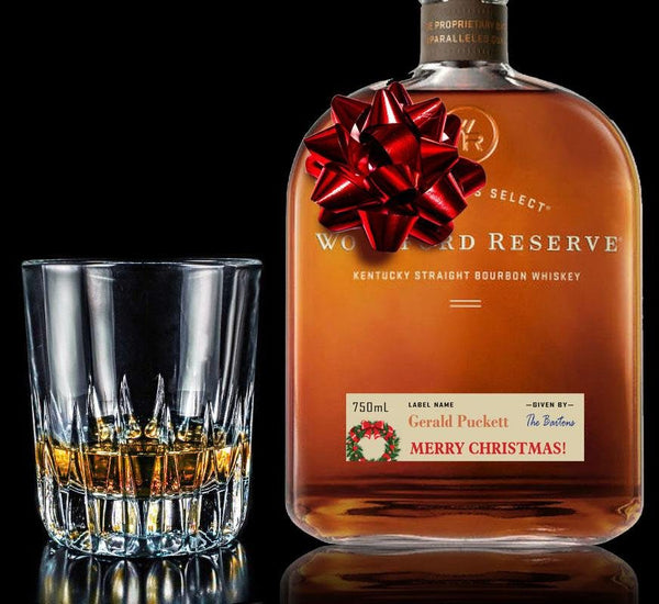 Woodford Reserve Bourbon Personalized Christmas Labels - Labelyourlife